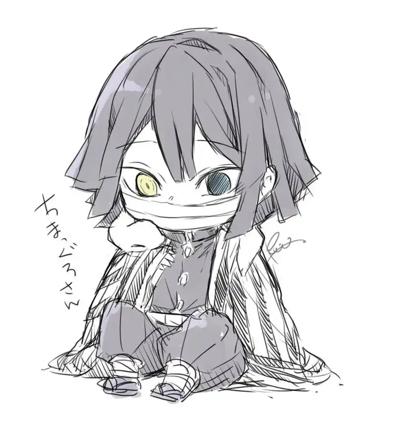 Ảnh Iguro Obanai chibi đáng yêu 4