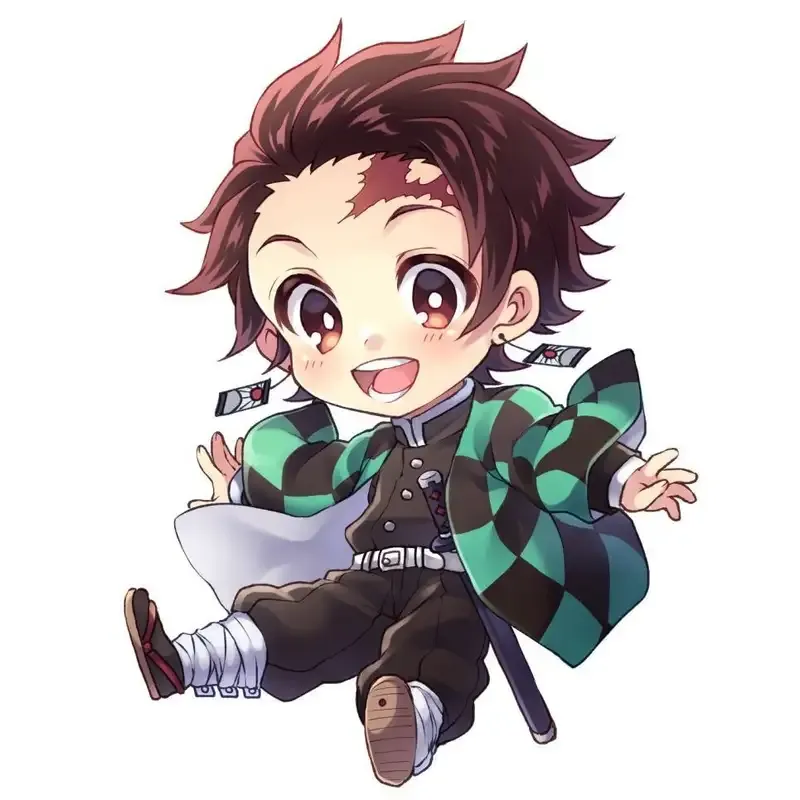 Ảnh Kamado Tanjiro chibi đáng yêu nhất 4