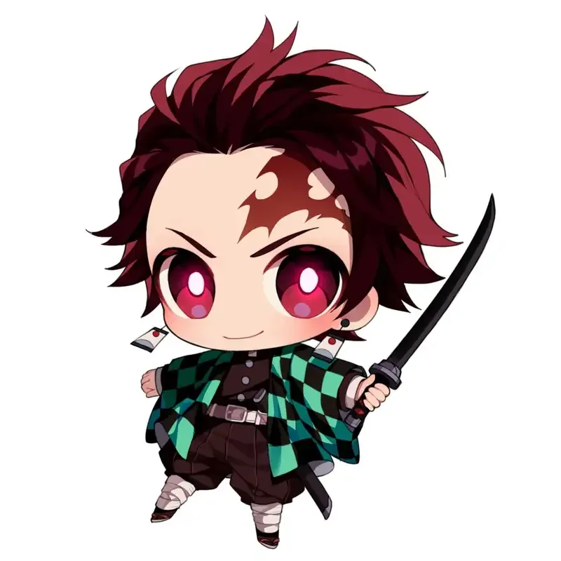 Ảnh Kamado Tanjiro chibi đáng yêu nhất 7
