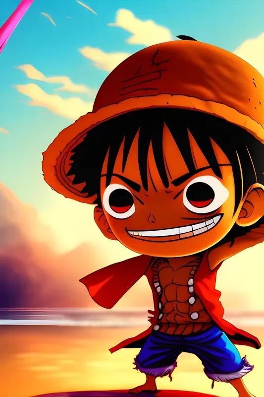 Hình ảnh Luffy chibi siêu cute