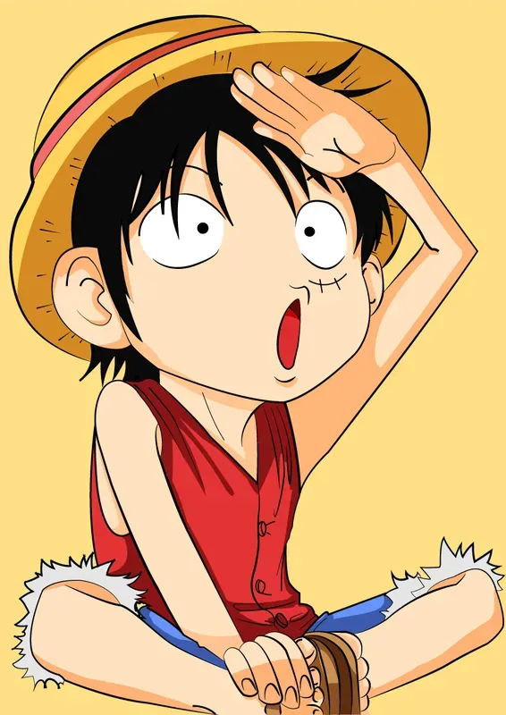Hình ảnh Luffy chibi siêu cute