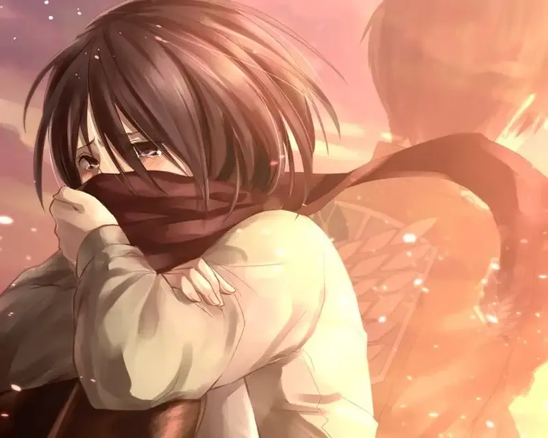 Ảnh Mikasa Ackerman buồn1
