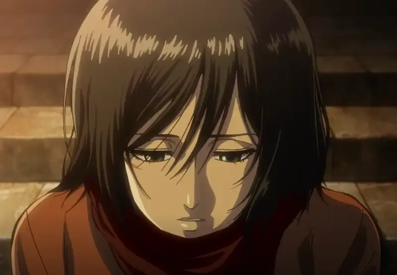 Ảnh Mikasa Ackerman buồn2
