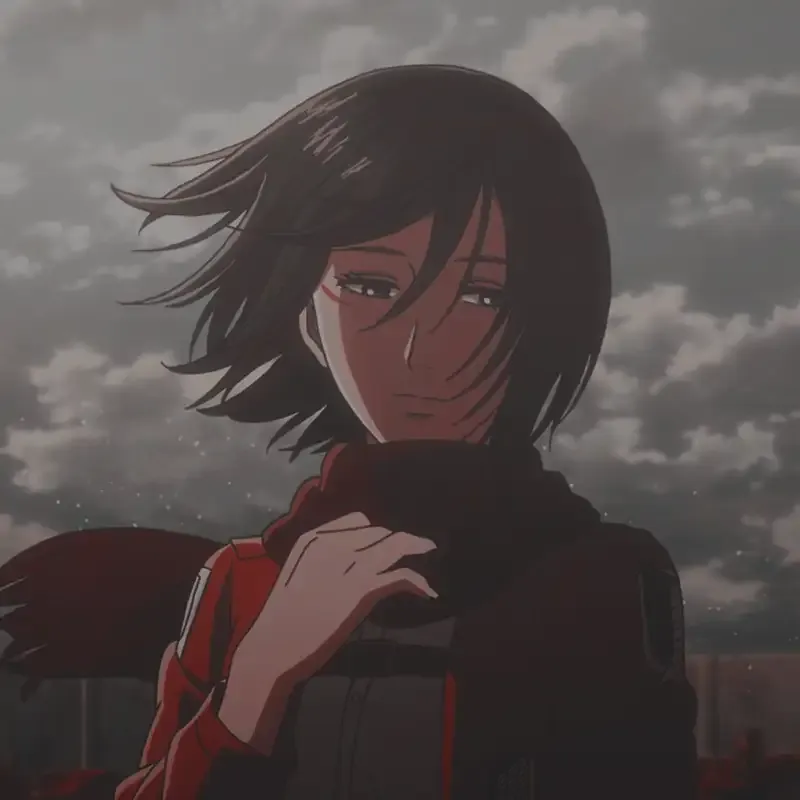 Ảnh Mikasa Ackerman buồn5