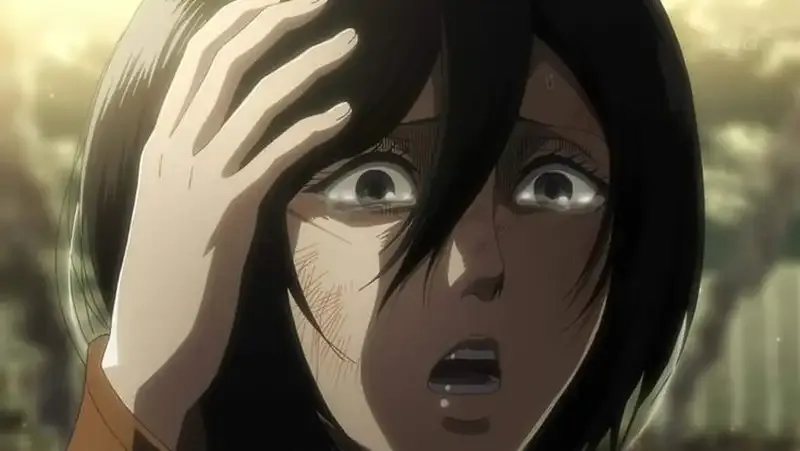 Ảnh Mikasa Ackerman buồn9