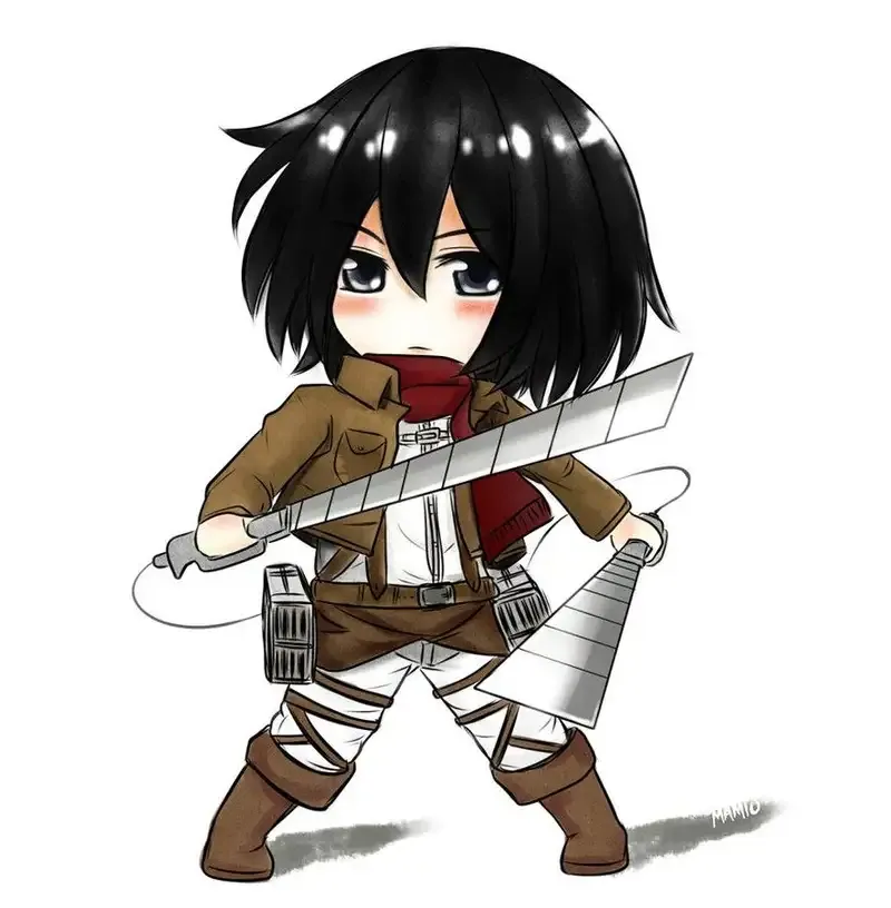 Ảnh Mikasa Ackerman chibi2
