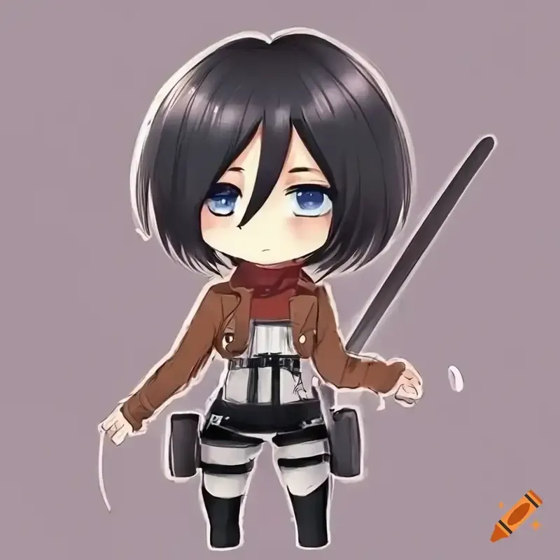 Ảnh Mikasa Ackerman chibi4