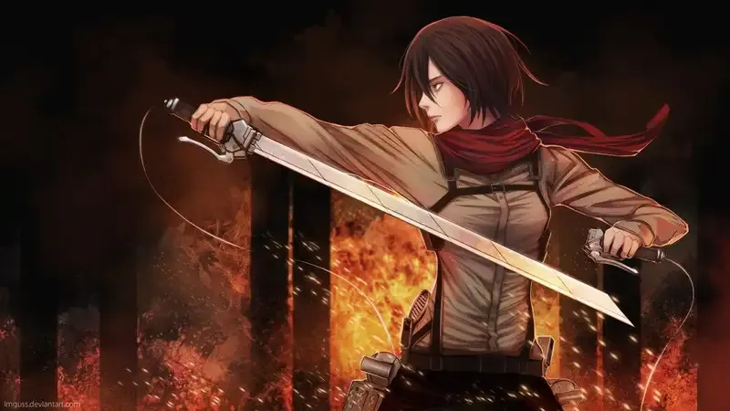 Ảnh Mikasa Ackerman ngầu2