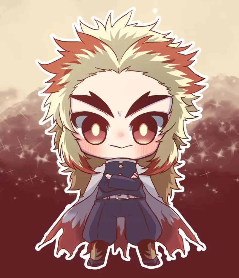 Ảnh chibi nhân vật Rengoku Kyojuro 9