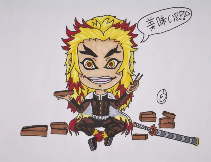 Ảnh chibi nhân vật Rengoku Kyojuro 17