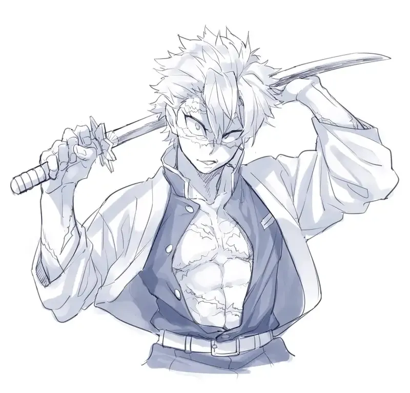 Tổng hợp ảnh Sanemi Shinazugawa ngầu 6