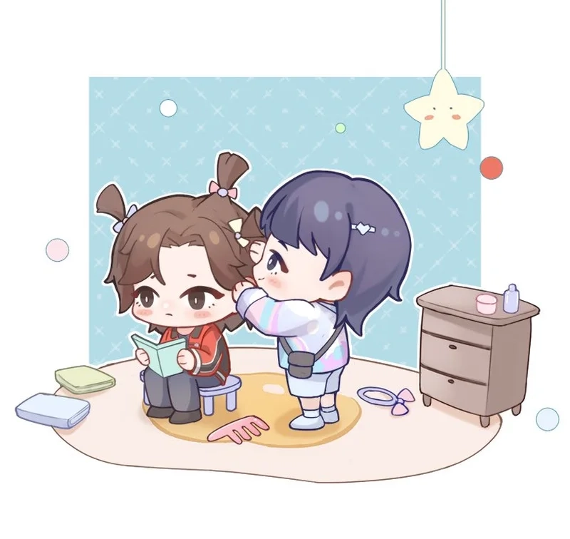 Tình cảm ngọt ngào với ảnh chibi cặp đôi cute
