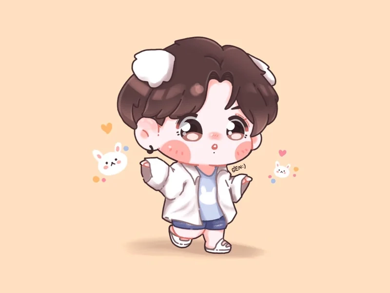Nam tính nhưng cute với chibi nam cute