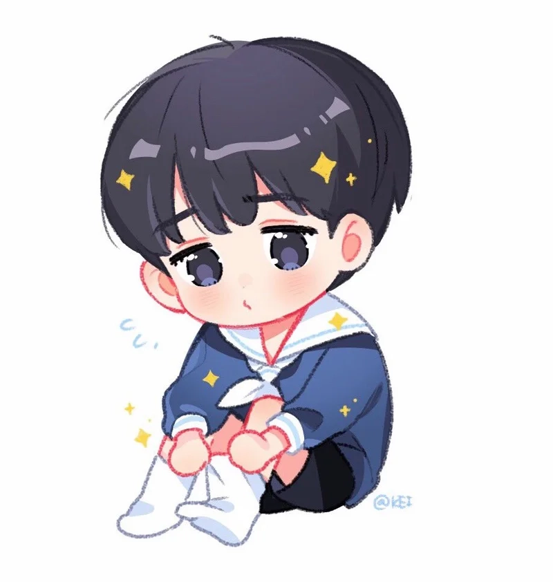 Phong cách dễ thương với hình ảnh anime chibi cute nam