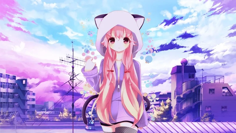 Ảnh nền máy tính anime cute dễ thương và sắc nét