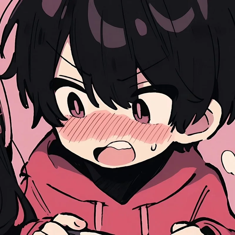 Biểu cảm vô cảm với avatar anime vô tri nam