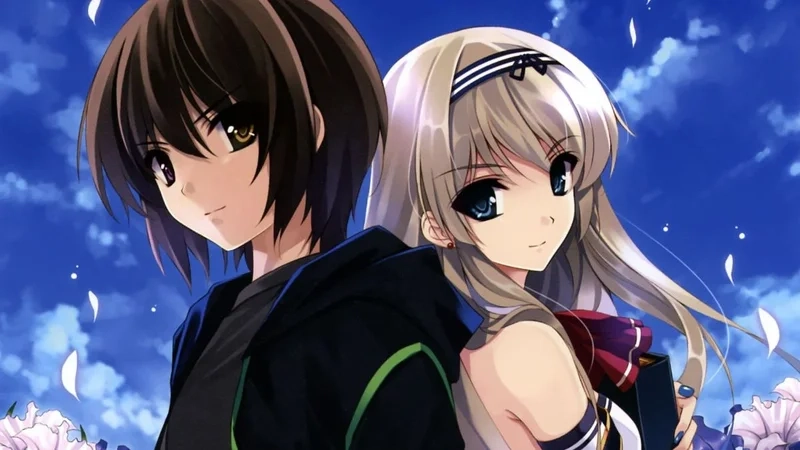Hình nền anime cặp đôi cute sẽ mang đến vẻ đẹp tình yêu trong sáng và đầy lãng mạn