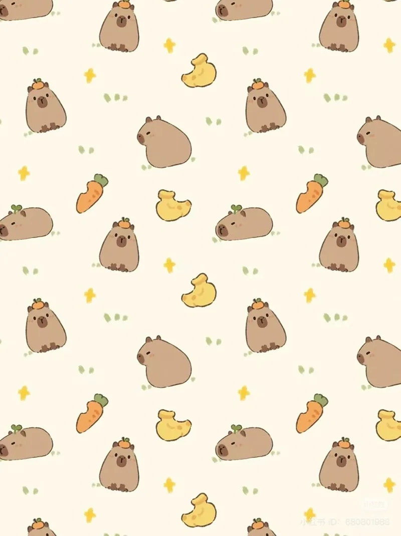 Chọn ảnh capybara làm hình nền để thêm phần độc đáo và dễ thương